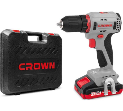 Дрель-шуруповерт Crown CT21091HX-2 BMC с 2-мя АКБ, кейс