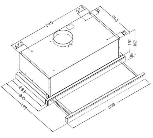 Кухонная вытяжка Evelux Tel 60 I