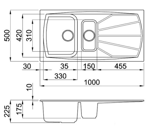 Кухонная мойка Elleci Living 475 Bianco Titano 68