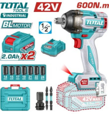 Гайковерт Total TIWLI42602 с 2-мя АКБ, кейс