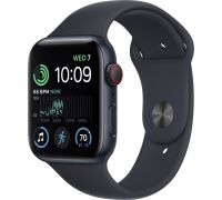 Умные часы Apple Watch SE 2 44 мм алюминиевый корпус, полуночный/полуночный, спортивный силиконовый ремешок M/L