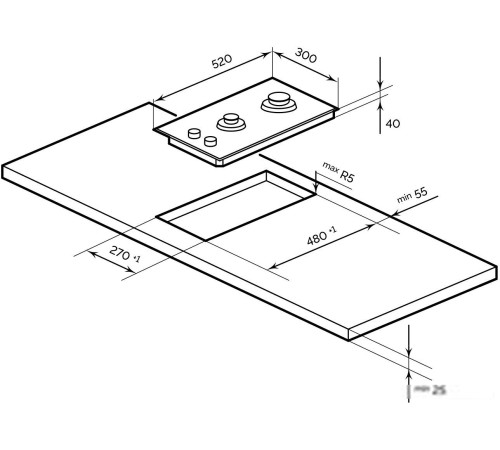 Варочная панель LEX GVG 324 BBL