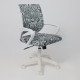 Офисное кресло AksHome Ricci New white ткань, черно-белая диор