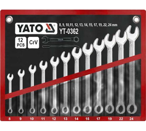Набор ключей Yato YT-0362 12 предметов