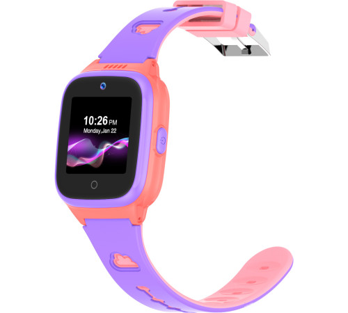 Детские умные часы LeeFine Q27 4G розовый/фиолетовый