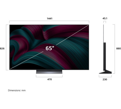 OLED телевизор LG OLED evo AI C5 OLED65C5RLA