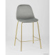 Стул Stool Group Валенсия SN полубарный OS-001CB HLR-18 велюр серый/золотые ножки