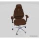 Офисное кресло Kulik System Classic Maxi азур, шоколад с подголовником