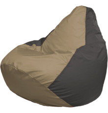 Кресло-мешок Flagman Груша Макси Г2.1-81 серый темный/бежевый темный