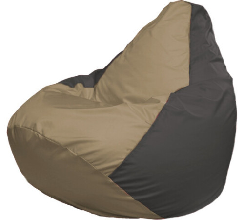 Кресло-мешок Flagman Груша Макси Г2.1-81 серый темный/бежевый темный