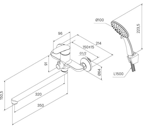 Смеситель Milardo Rora RORSB00M10