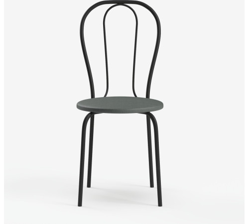 Стул Mio Tesoro Тюльпан Плюс серый/черный