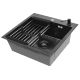 Кухонная мойка Aquaforta 550*500, коландер, дозатор BLACK DECOR