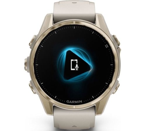 Умные часы Garmin Fenix 8 Sapphire 43мм золотистый, дымчато-серый ремешок