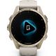 Умные часы Garmin Fenix 8 Sapphire 43мм золотистый, дымчато-серый ремешок