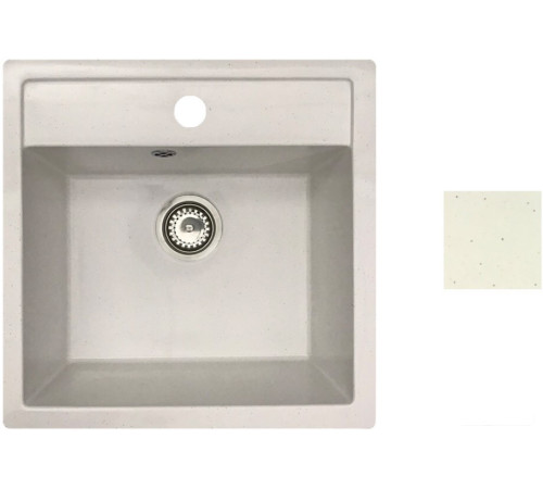 Кухонная мойка БелЭворс Rio + смеситель W74004-3 + дозатор L405H белый