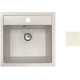 Кухонная мойка БелЭворс Rio + смеситель W74004-3 + дозатор L405H белый