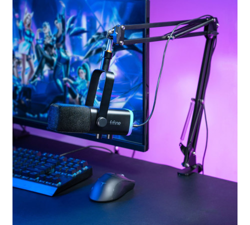 Проводной микрофон FIFINE AM8T черный