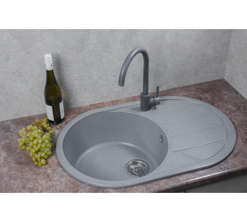 Кухонная мойка Marblan Elon R серебристый