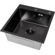 Кухонная мойка Basic CL DS Decor 45x50 черный, коландер, дозатор