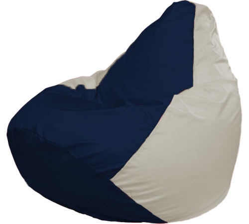 Кресло-мешок Flagman Груша Г2.1-51 тёмно-синий/белый