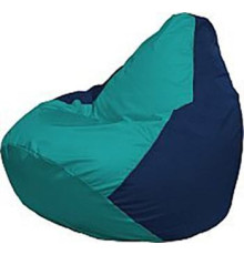 Кресло-мешок Flagman Груша Медиум Г1.1-286 бирюзовый/тёмно-синий