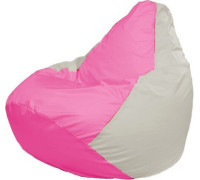 Кресло-мешок Flagman Груша Макси Г2.1-205 белый/розовый
