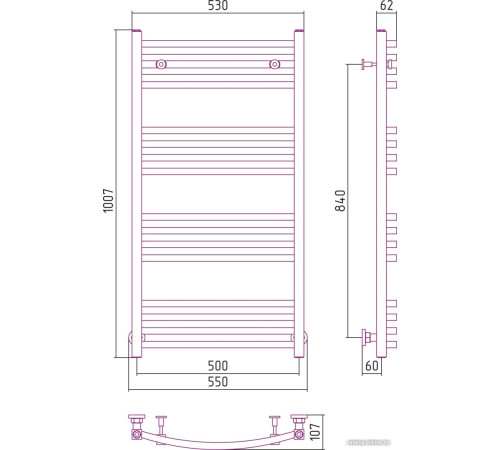 Полотенцесушитель Сунержа Аркус 1000x500 00-0251-1050