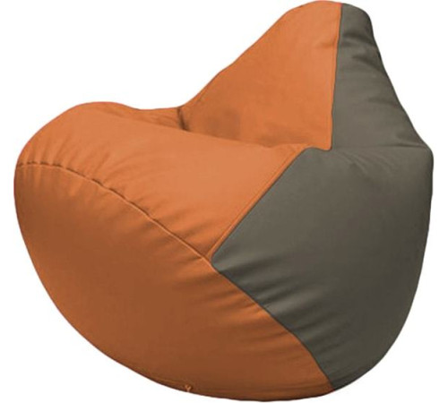 Кресло-мешок Flagman Груша Макси Г2.3-2017 оранжевый/серый