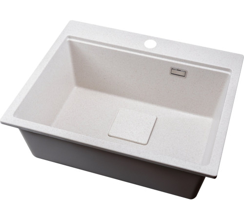 Кухонная мойка Marblan Comfort 60 бежевый, с сифоном и колландером