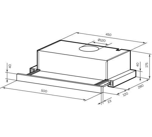 Кухонная вытяжка LEX Honver G 500 черный