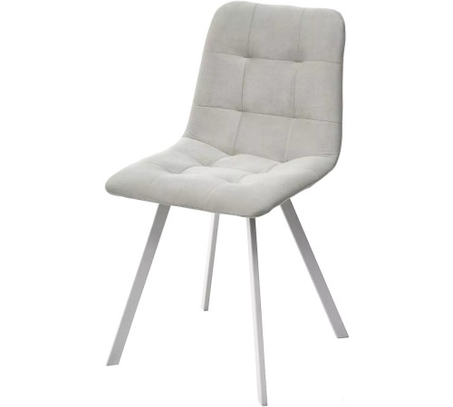 Стул M-City Ричи 688M05747 H-09 светло-серый велюр/белый