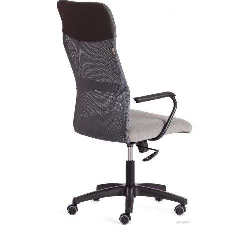 Офисное кресло TetChair Practic флок/кожзам серый