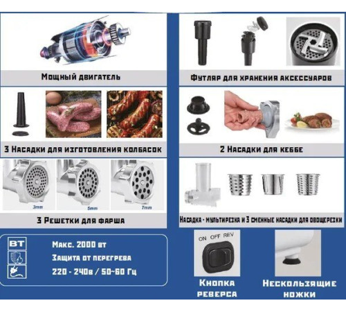 Мясорубка Renova MG200-R1WL