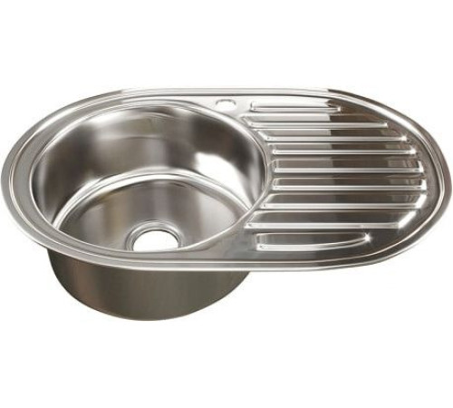 Кухонная мойка Mixline 533709 левая, полированная, 0.8 мм
