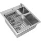 Кухонная мойка Basic CL DS Decor 45x50 сатин, коландер, дозатор