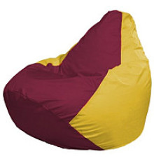 Кресло-мешок Flagman Груша Мини L Г0.1-309 бордовый/желтый