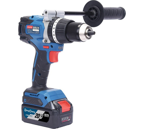 Ударная дрель-шуруповерт DongCheng DCJZ03-13 Type FK с 2-мя АКБ, кейс