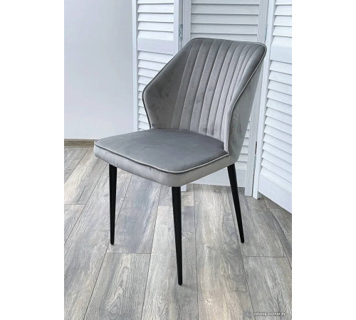 Стул M-City Seattle-V 461MC03826 светло-серый 26 велюр/черный