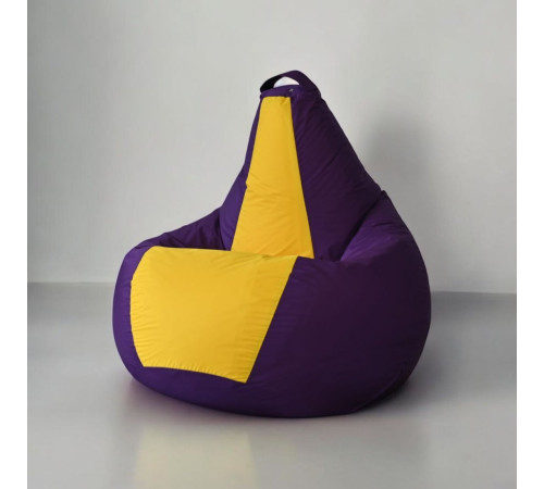 Кресло-мешок Mio Tesoro Груша Kombo XXL GF-130x85-FZH фиолетовый/желтый