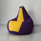 Кресло-мешок Mio Tesoro Груша Kombo XXL GF-130x85-FZH фиолетовый/желтый