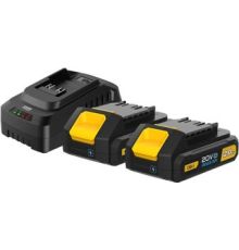 Аккумулятор с зарядным устройством Deli EDL-CM20A2E 20В/2x2 Ah + 20В