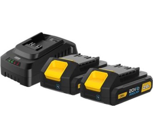 Аккумулятор с зарядным устройством Deli EDL-CM20A2E 20В/2x2 Ah + 20В
