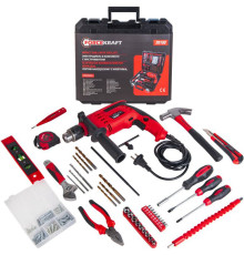 Безударная дрель ForceKraft FK-20103 набор оснастки