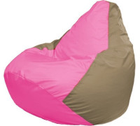 Кресло-мешок Flagman Груша Макси Г2.1-193 бежевый темный/розовый