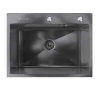 Кухонная мойка Ulgran Steel 60x45 черная брашированная сталь