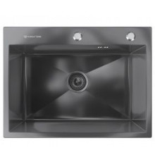 Кухонная мойка Ulgran Steel 60x45 черная брашированная сталь
