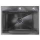 Кухонная мойка Ulgran Steel 60x45 черная брашированная сталь