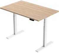 Стол Smartstol Slim 120x80x1.8 белый/дуб санома