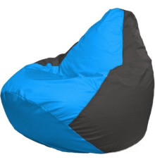 Кресло-мешок Flagman Груша Макси Г2.1-270 серый темный/голубой